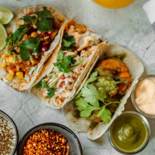 Creamy taco sauce that can be used as an alternative to sour cream. Dairy-free.